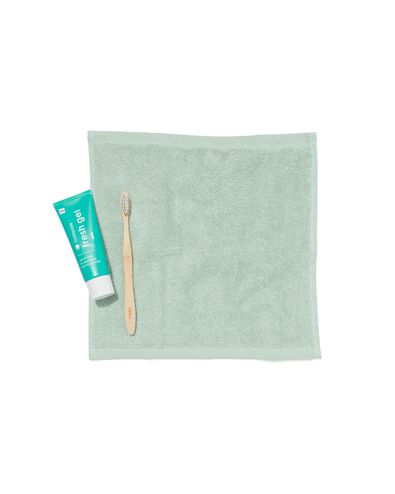 handdoeken - zware kwaliteit lichtgroen gezichtsdoekjes 30 x 30 - 5245409 - HEMA