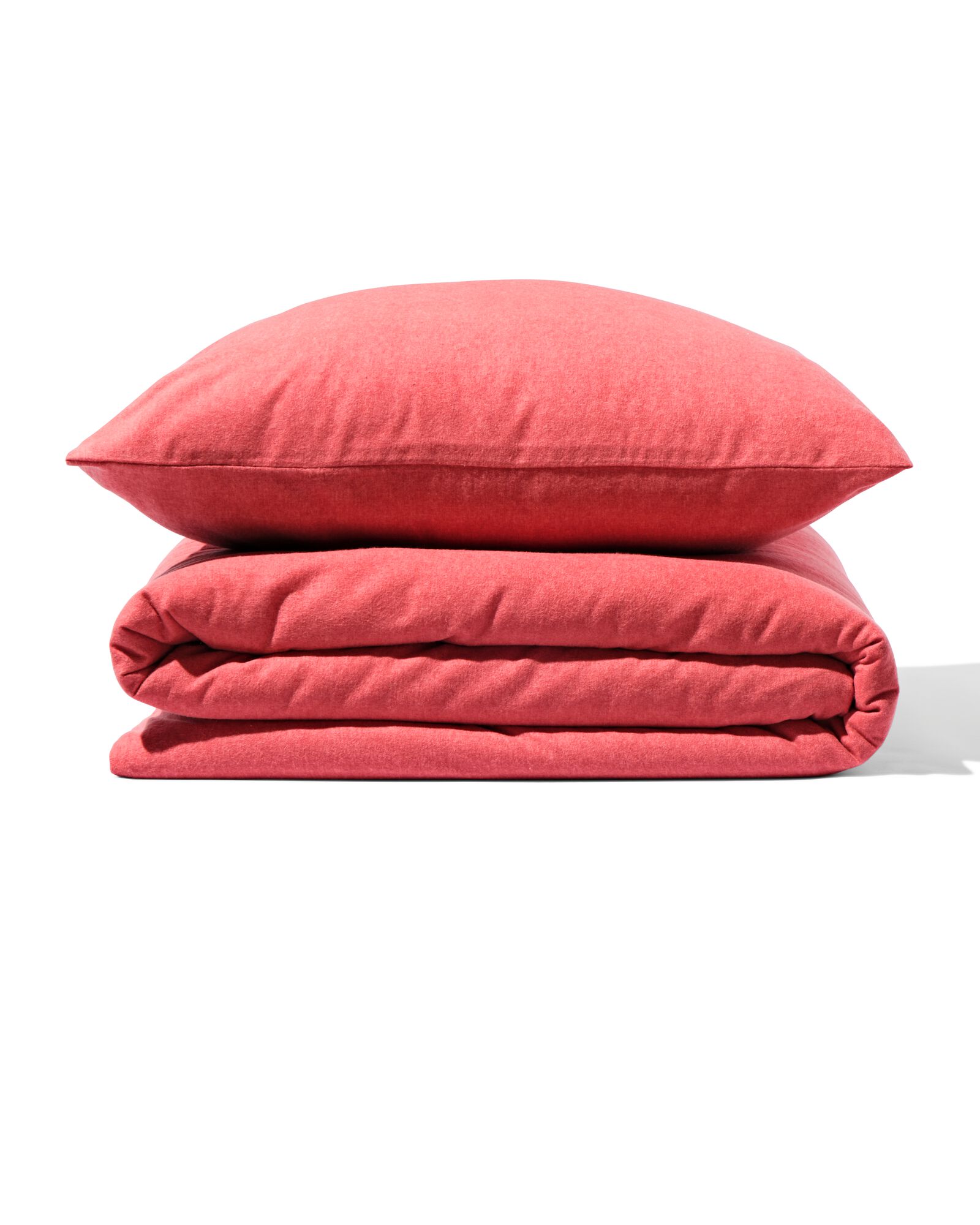 housse de couette flanelle 140 x 200/220 m&eacute;lange rouille - 5770082 - HEMA