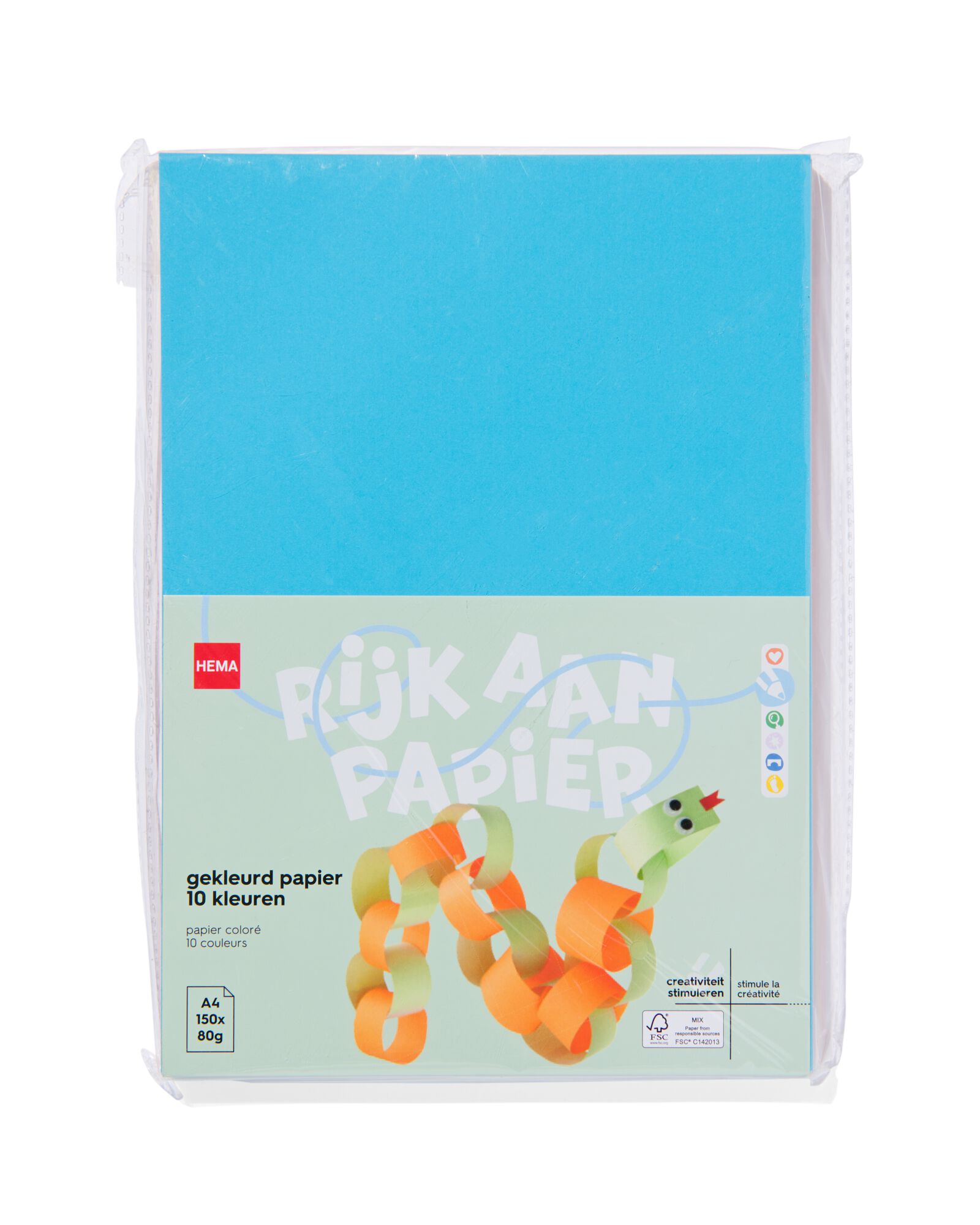 150 feuilles de papier de couleur - 15910155 - HEMA