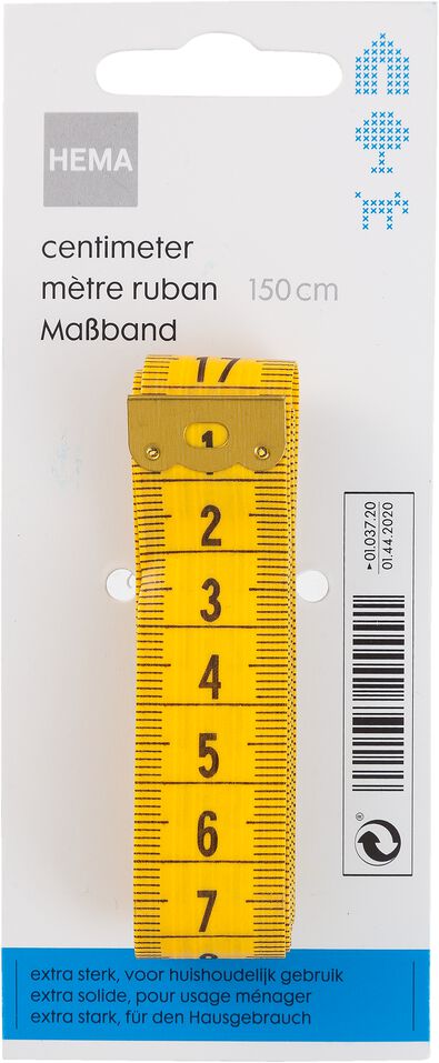 m&egrave;tre ruban 150 cm - 1442020 - HEMA