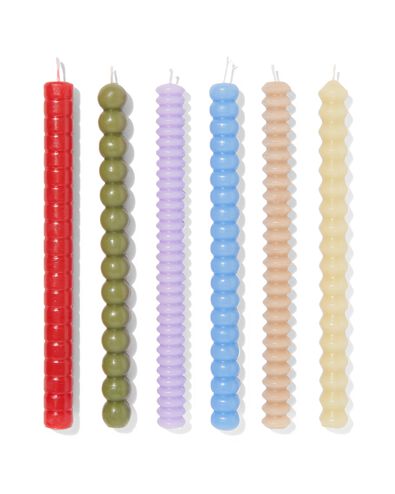 bougie dint&eacute;rieur &agrave; nervures &Oslash;2.1x25 rouge brun - 13506043 - HEMA