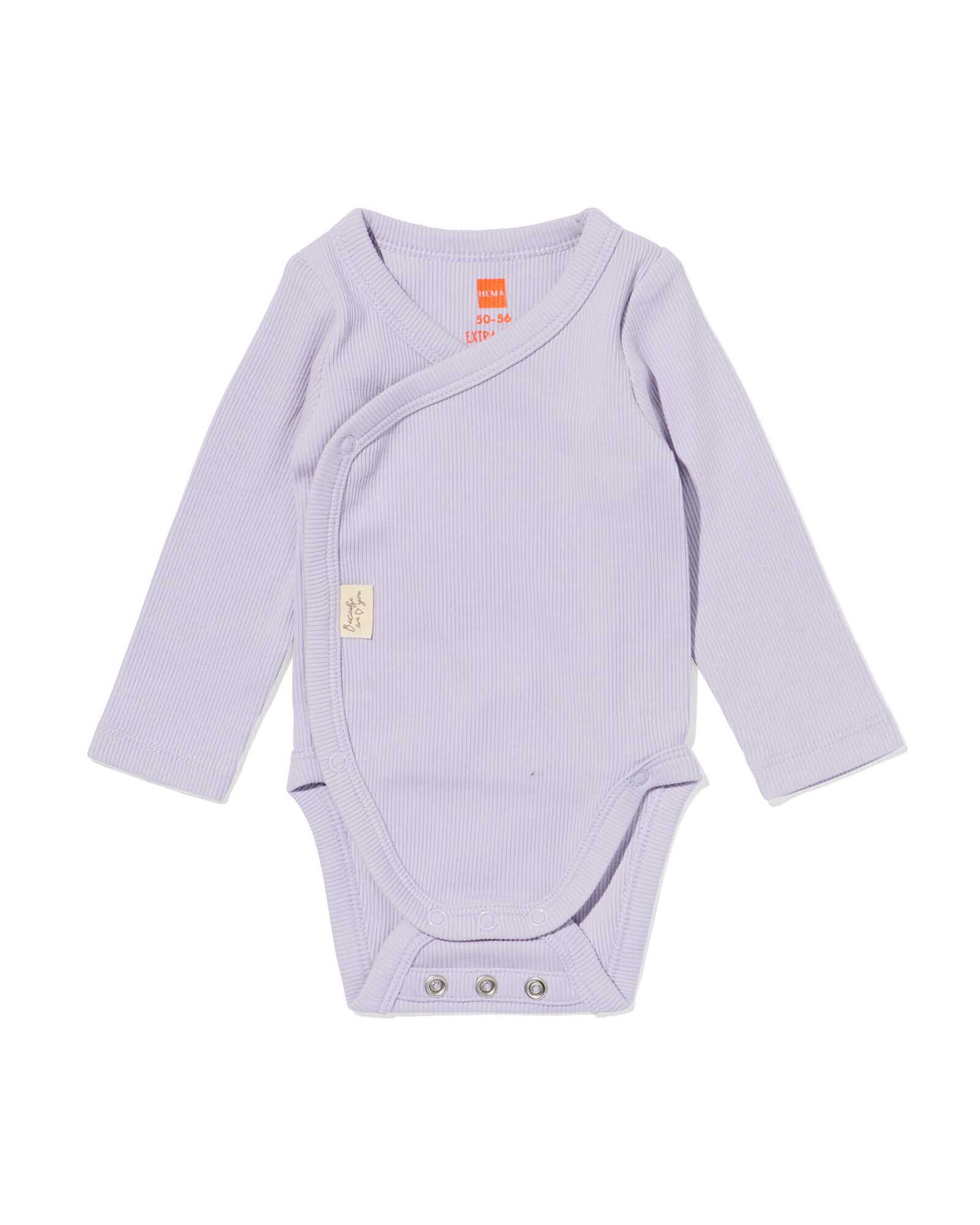 body crois&eacute; &eacute;volutif nouveau-n&eacute; c&ocirc;tel&eacute; violet clair - 33438620LIGHTPURPLE - HEMA