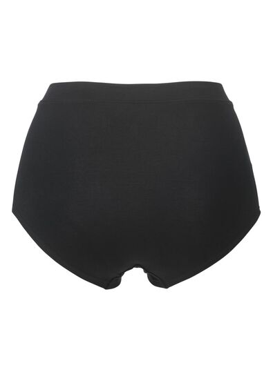 slip femme taille haute - real lasting cotton noir noir - 1000012259 - HEMA