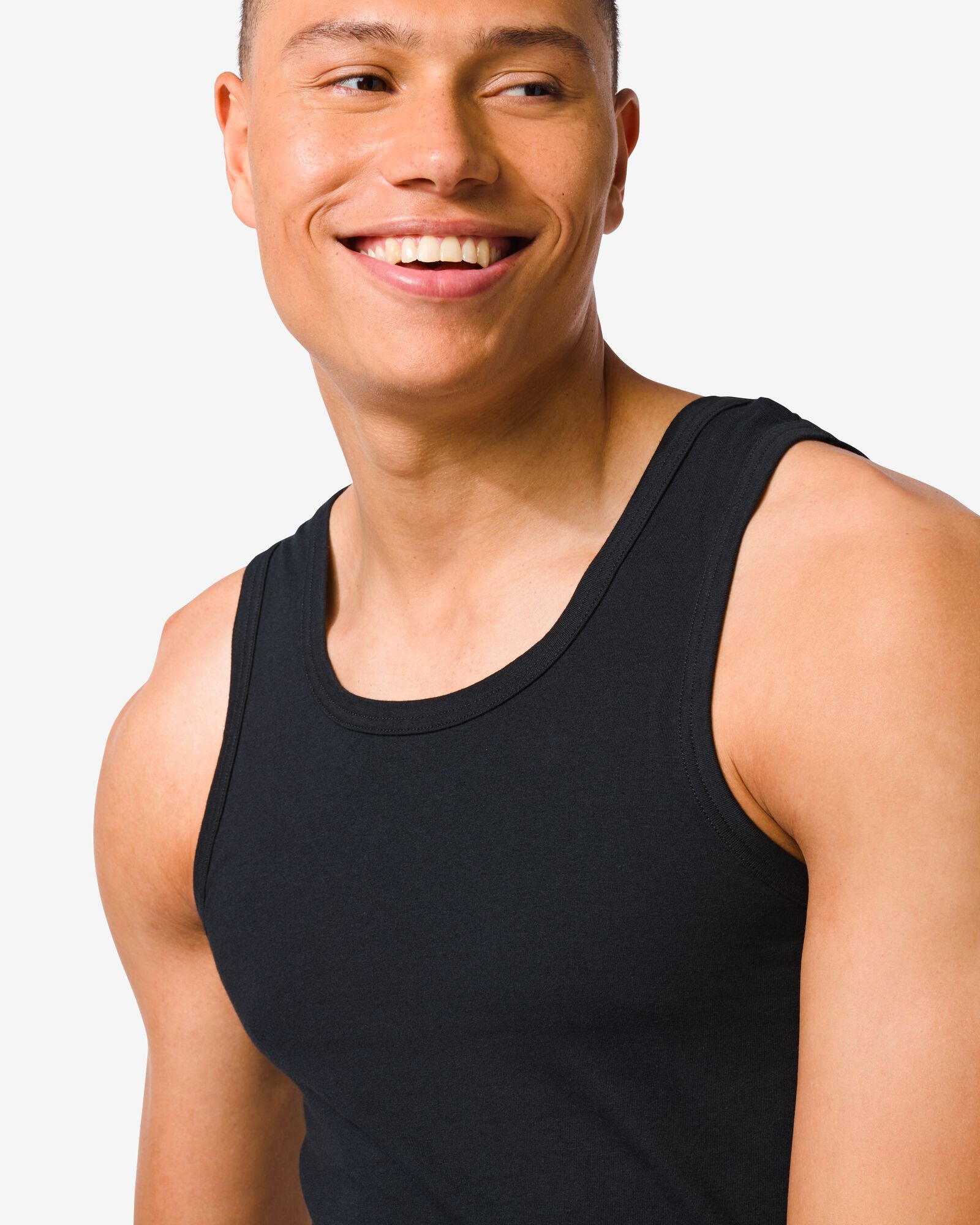 Herrenhemden, Perfect Comfort, nahtlos &ndash; 2 St&uuml;ck schwarz schwarz - 1000009783 - HEMA