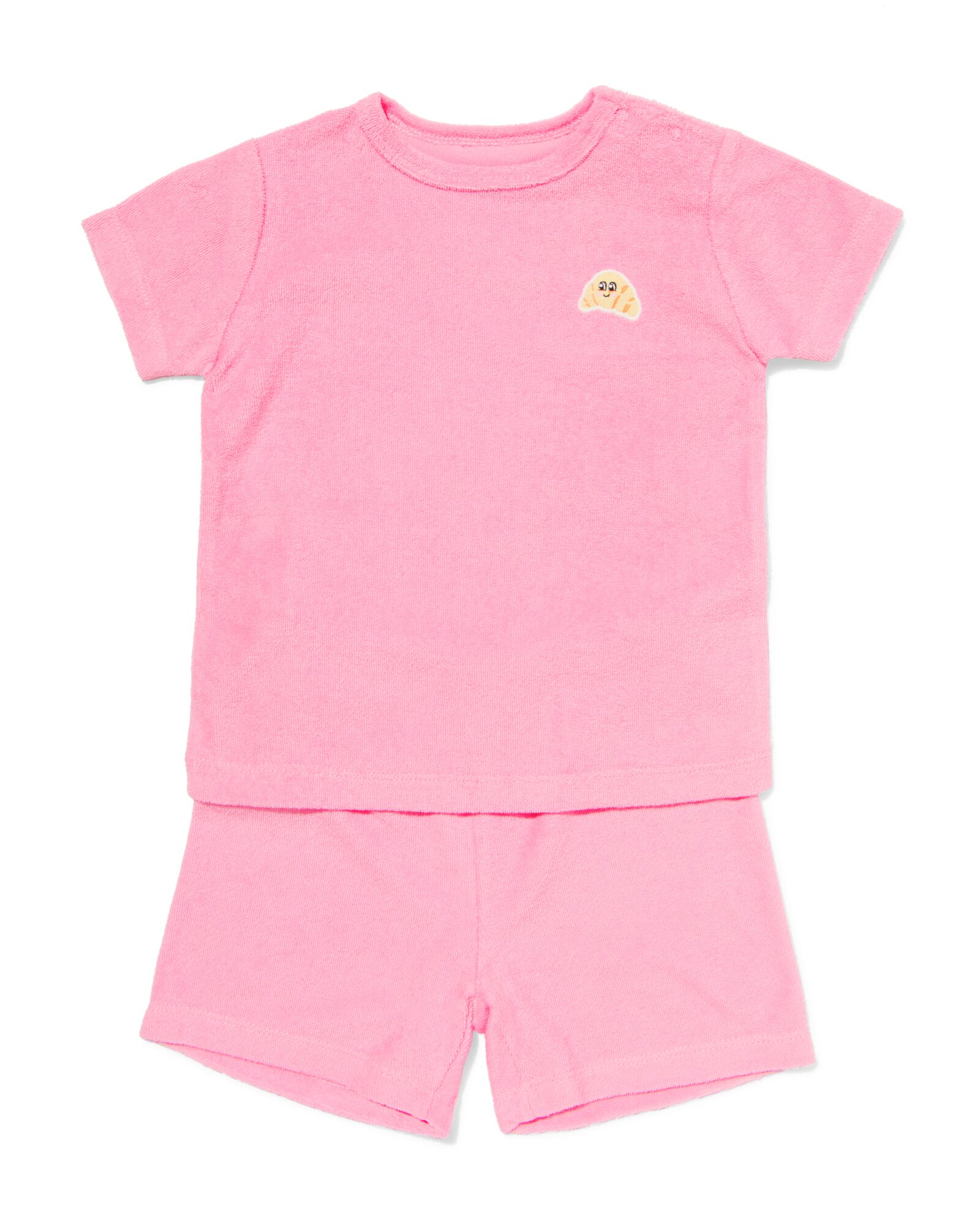 pyjama b&eacute;b&eacute; en tissu &eacute;ponge rose rose - 33301660PINK - HEMA