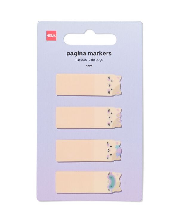 paginamarkers strand - 4 stuks - 14800551 - HEMA