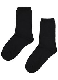 2 paires de chaussettes en laine pour femme noir noir - 1000017157 - HEMA