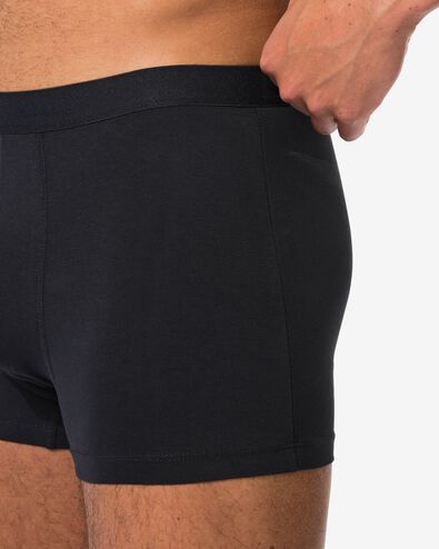 korte herenboxers - 3 stuks zwart zwart - 19190290BLACK - HEMA