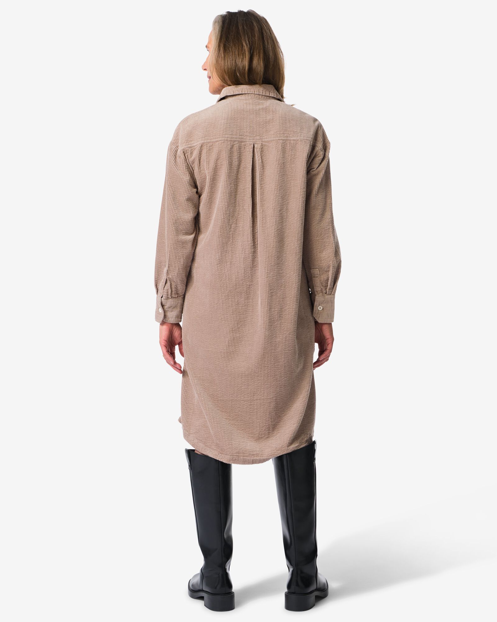 robe velours côtelé Lena femme beige beige - 36203380BEIGE - HEMA