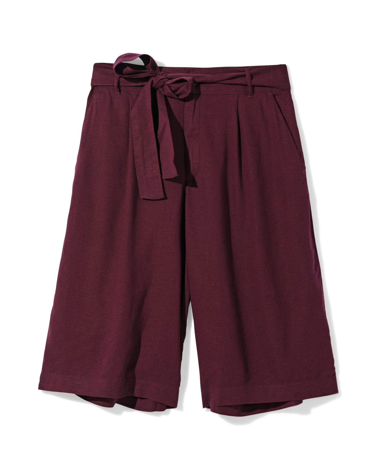 pantalon femme Dawn bermuda coupe classique bordeaux bordeaux - 36210650BURGUNDYRED - HEMA