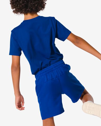 pantalon de sport court enfant bleu vif 134/140 - 36090381 - HEMA