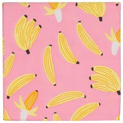 20 serviettes 24x24 banane - 14280119 - HEMA