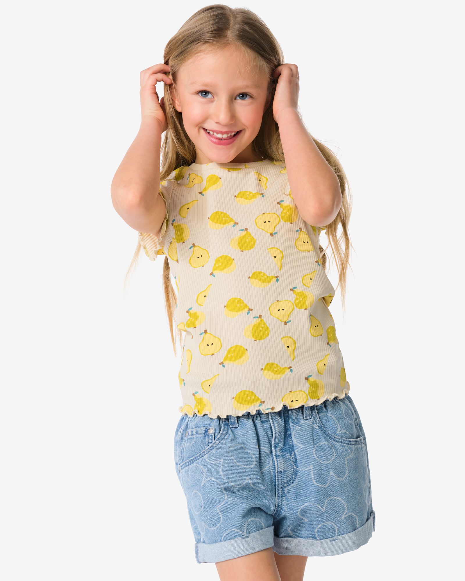 kinder T-shirt peren paars - 30817855PURPLE - HEMA