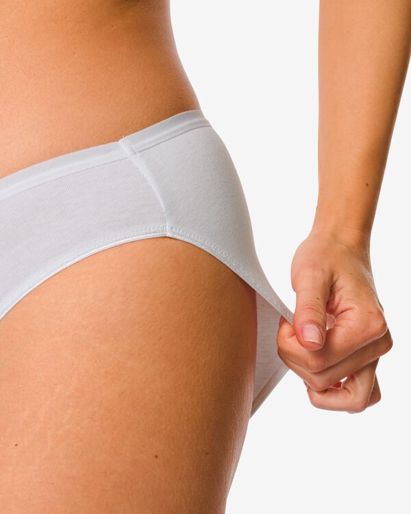 2 slips femme coton stretch blanc blanc - 1000030277 - HEMA