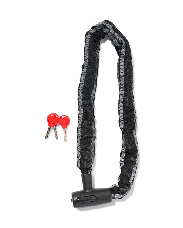 ketting met vast slot 90cm &Oslash;8mm zwart - 41151003 - HEMA