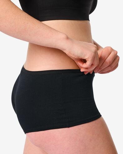 2er-Pack Damen-Shortys, Baumwolle/Elasthan schwarz schwarz - 1000030352 - HEMA