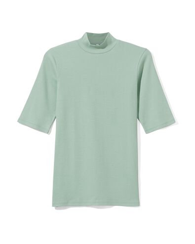 Damen-Shirt Clara, Feinripp grau XL - 36254654 - HEMA