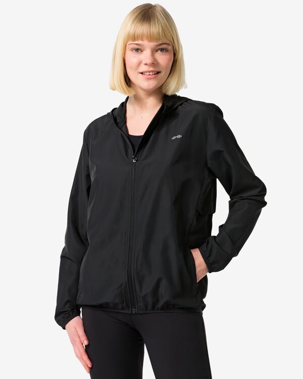 Damen-Sportjacke schwarz schwarz - 1000030589 - HEMA