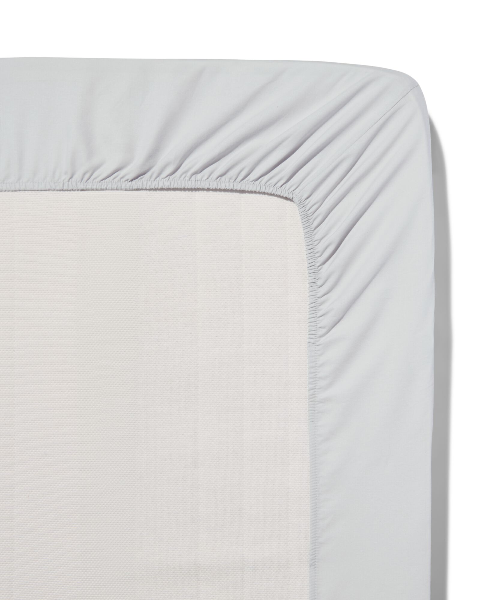 drap-housse percale 140x200 gris clair - 5190077 - HEMA