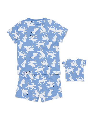 kindershortama honden met poppenpyjama blauw blauw - 23001060BLUE - HEMA