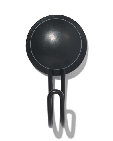 handdoekhaak met zuignap zwart - 80300155 - HEMA