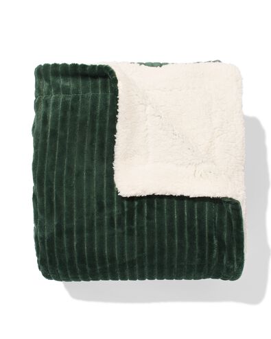 plaid 130x150cm Sherpa bleu-vert - 7325172 - HEMA