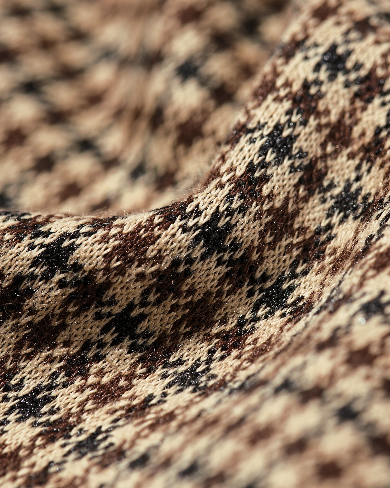 pantalon pour femme Willa jambes larges à carreaux marron marron - 36204760BROWN - HEMA