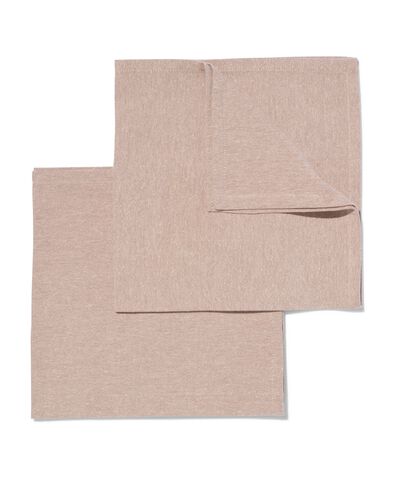 servetten beige met glitters chambray katoen 47x47 - 2 stuks - 5300298 - HEMA