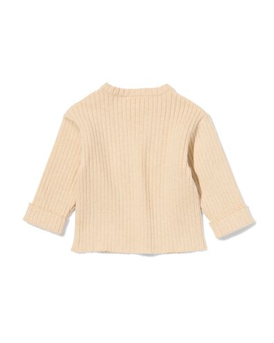 Newborn-Pullover, gerippt sandfarben - 33436520SAND - HEMA