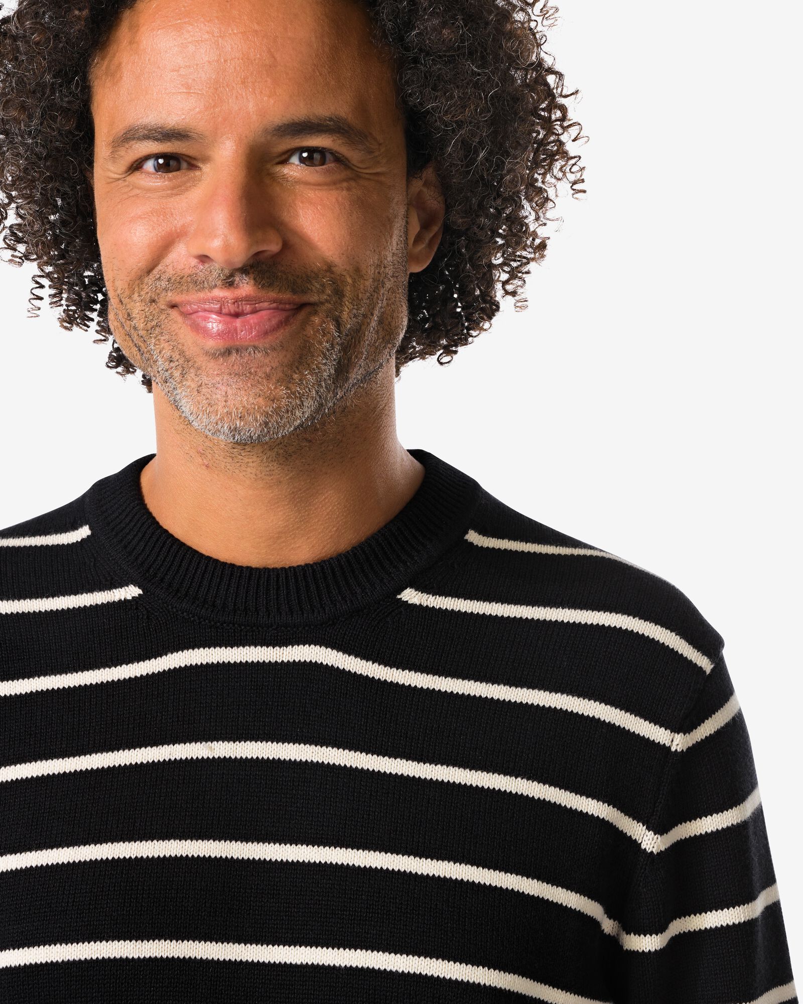 pull homme Nyck rayures noir noir - 2129940BLACK - HEMA