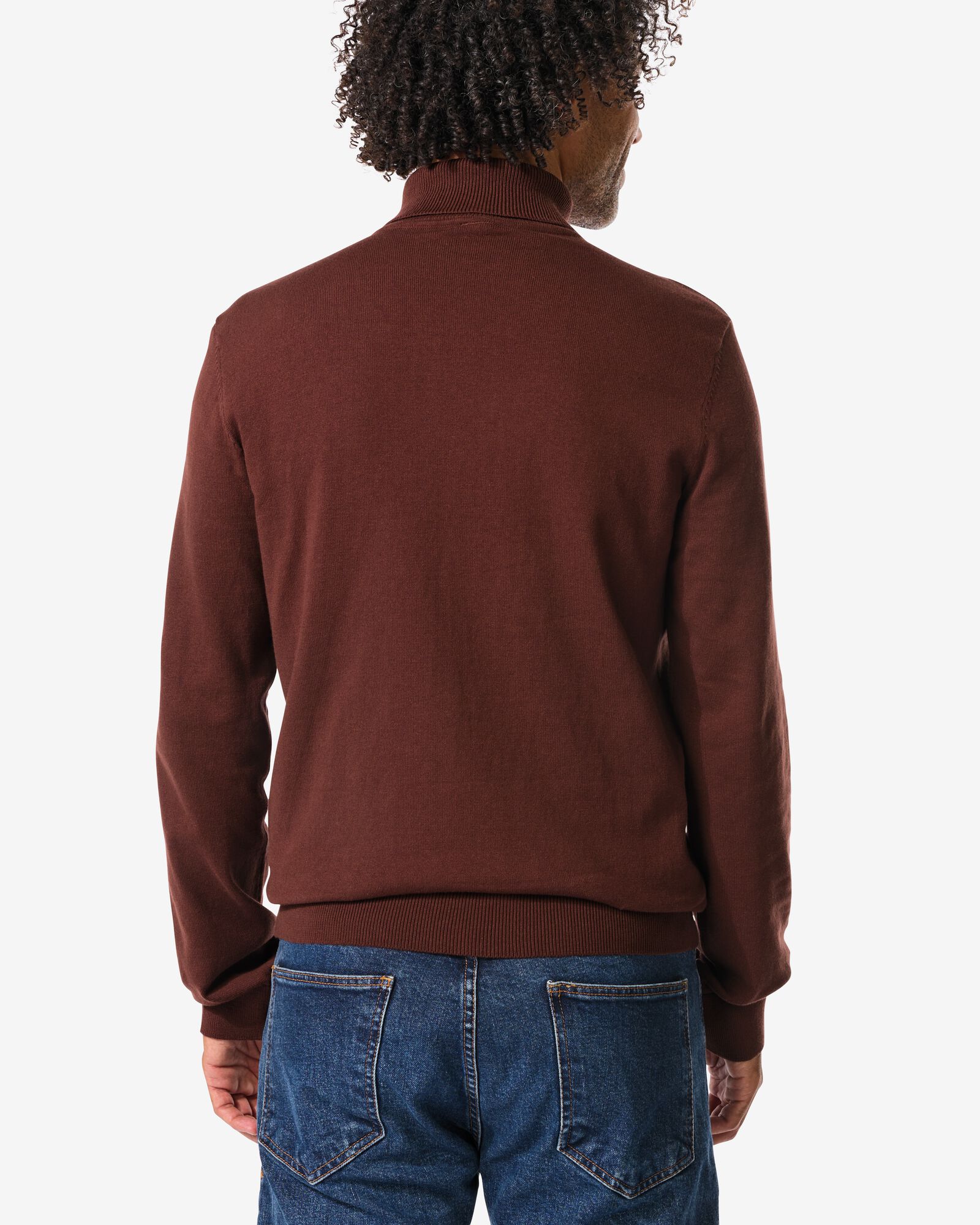 heren coltrui Marco donkerbruin donkerbruin - 2117040DARKBROWN - HEMA