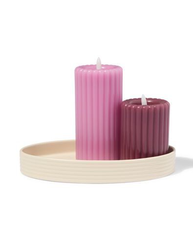 kaarsonderzetter ⌀30cm keramiek ovaal wit - 13325057 - HEMA