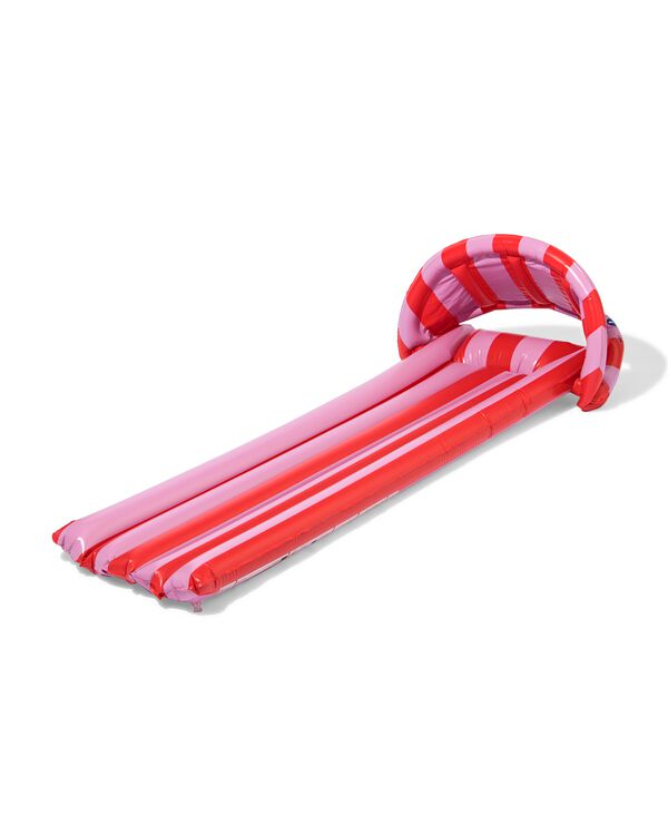 matelas gonflable 173 cm rayures rouge-rose - 15800365 - HEMA
