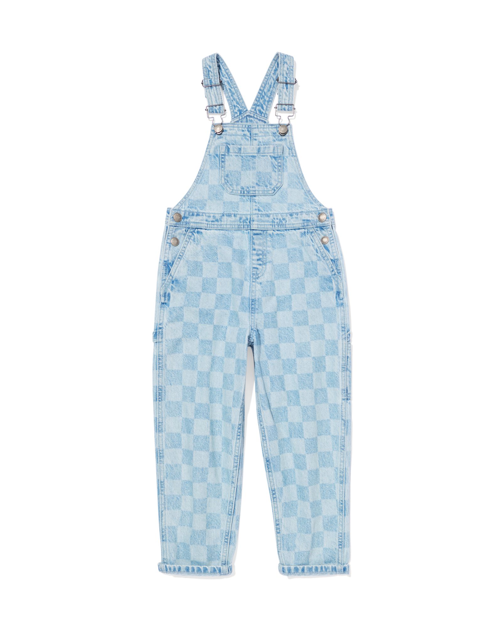 Kinder-Jumpsuit mit Karomuster hellblau hellblau - 30711717LIGHTBLUE - HEMA
