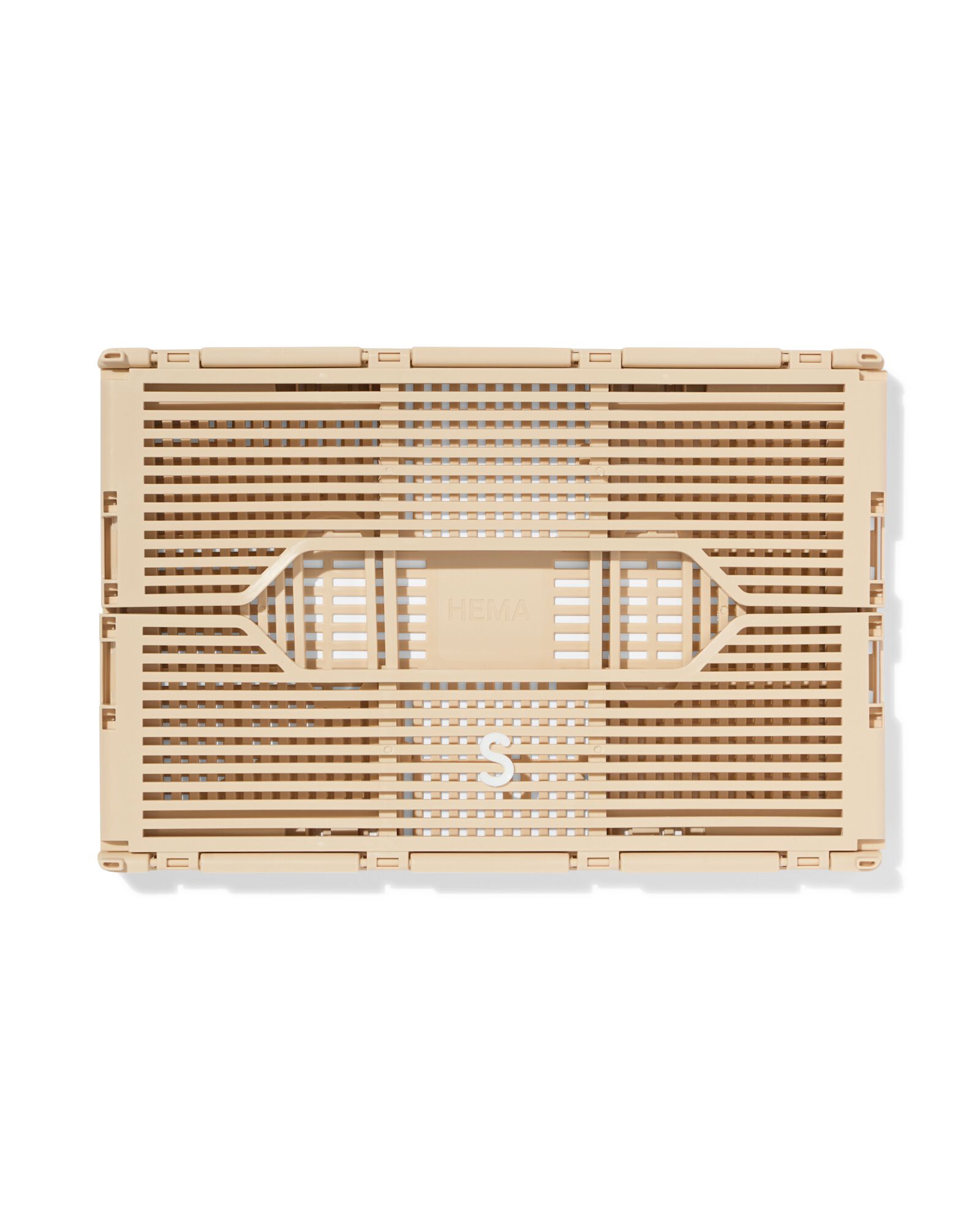 Buchstabentafel-Klappkiste, recycelt, S, beige beige S  20 x 30 x 11,5 - 39800026 - HEMA
