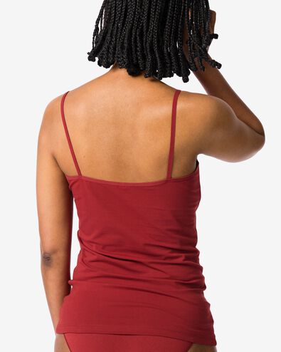 Damenhemd aus Baumwolle mit Spaghettitr&auml;gern dunkelrot dunkelrot - 19681524DARKRED - HEMA