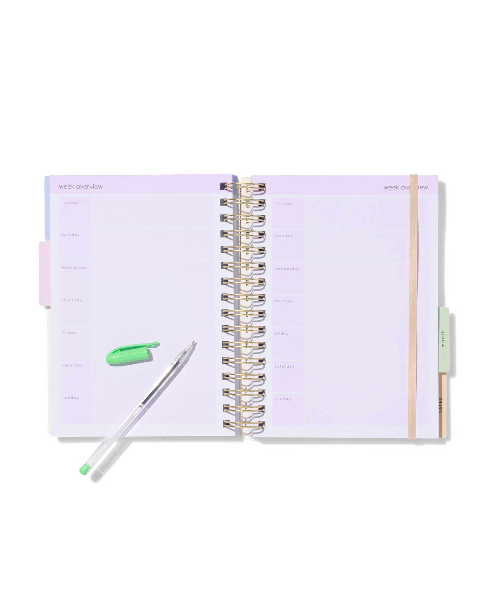 planner A5 21x18cm met tabs cr&egrave;me - 14103706 - HEMA