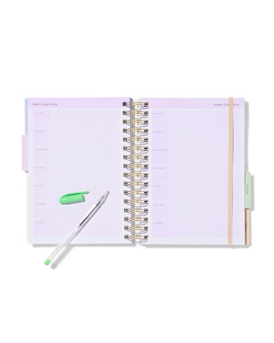 planner A5 21x18cm met tabs cr&egrave;me - 14103706 - HEMA