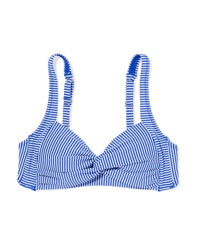 haut de bikini femme seersucker bleu - 22352080BLUE - HEMA