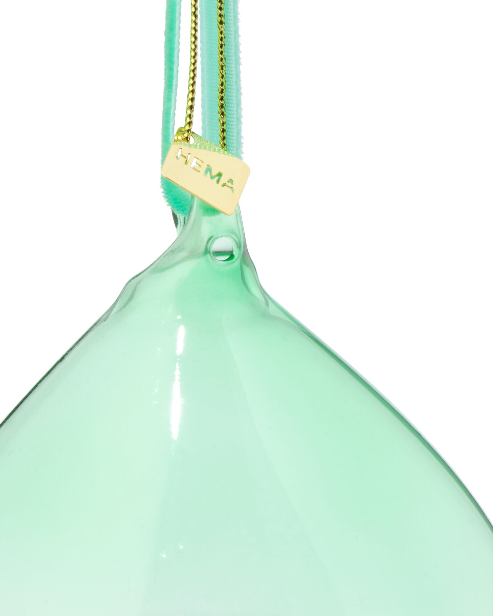 boule de Noël verre 8 cm dégradé vert-rose - 25101286 - HEMA