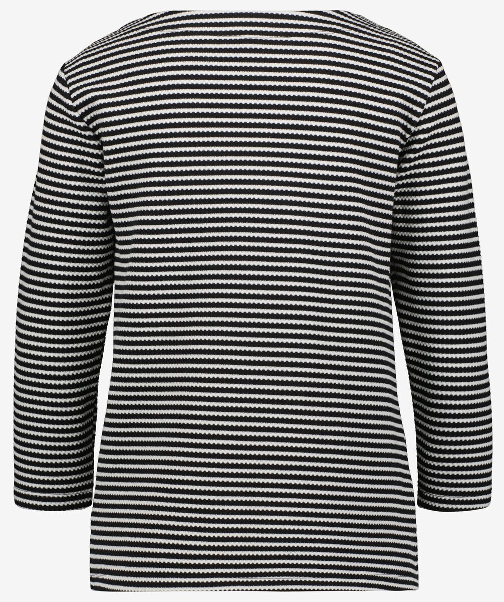 Damen-Shirt Kacey, Struktur schwarz/weiß L - 36201863 - HEMA