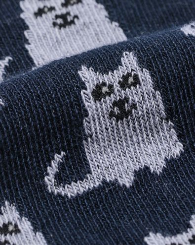 chaussettes en coton chien chat - 5 paires bleu - 4360420BLUE - HEMA