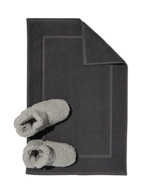 tapis de bain 50x80 qualité épaisse tissu gris foncé - 5250008 - HEMA