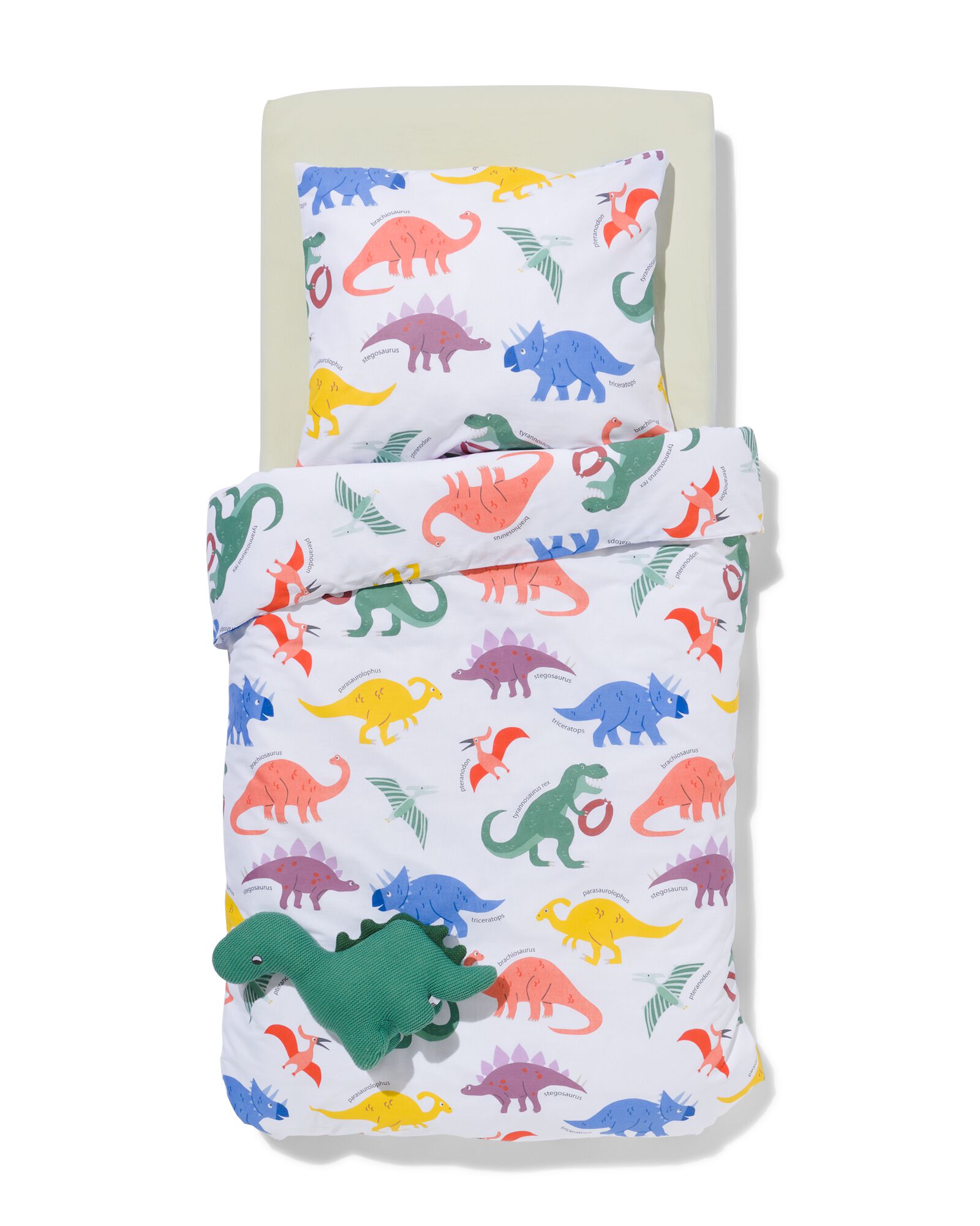 housse de couette tout-petit 120x150 coton doux dino - 5730212 - HEMA