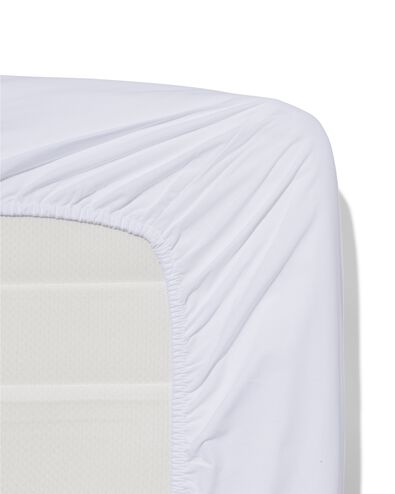 drap-housse - coton/lyocell - 160x200 - blanc - 5130016 - HEMA