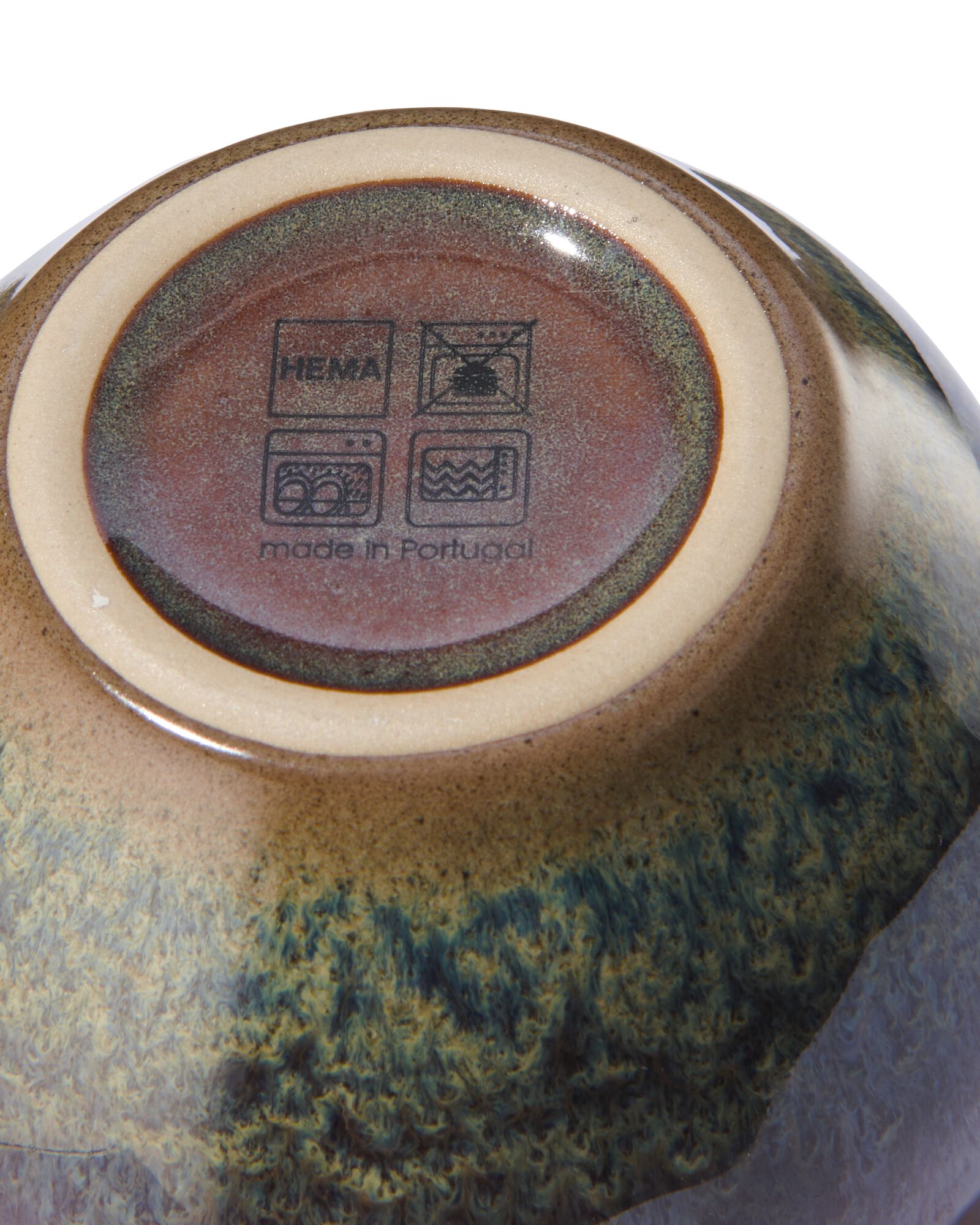 Schale Porto, 10 cm, reaktive Glasur, taupe - 9602054 - HEMA