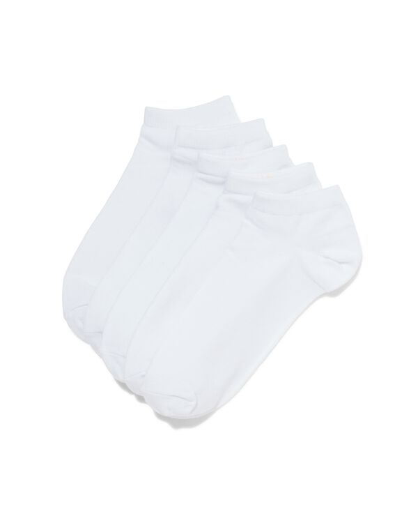 5 Paar Damen-Kurzsocken mit Baumwolle wei&szlig; wei&szlig; - 1000026990 - HEMA