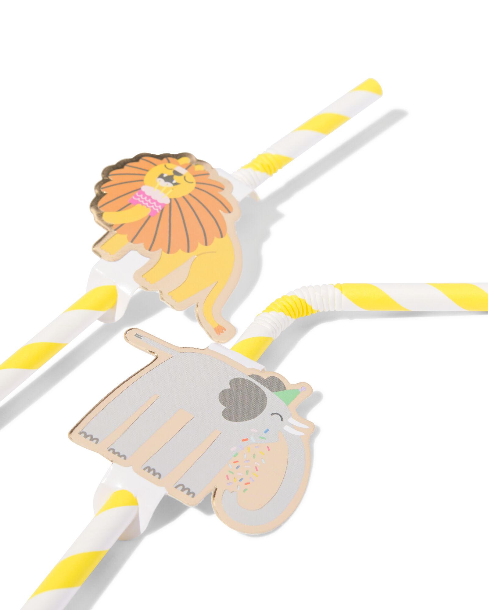 papieren rietjes feestbeest - 10 stuks - 14250090 - HEMA