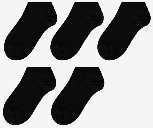 5 paires de socquettes femme noir 39/42 - 4230152 - HEMA
