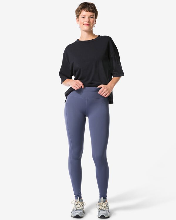 legging de sport femme bleu foncé bleu foncé - 36010395DARKBLUE - HEMA